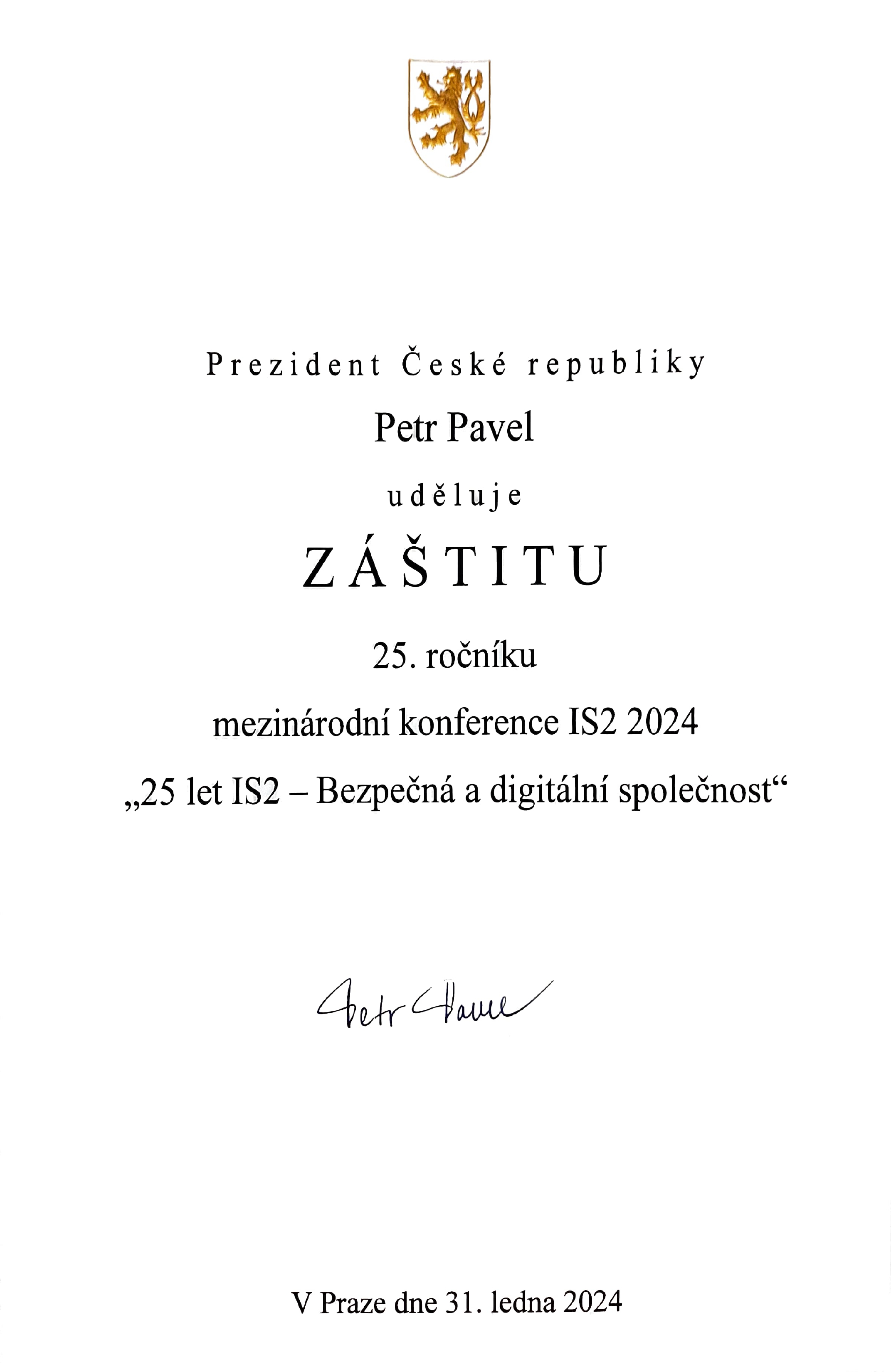 Zastita Petr Pavel IS2 2024 udelena page